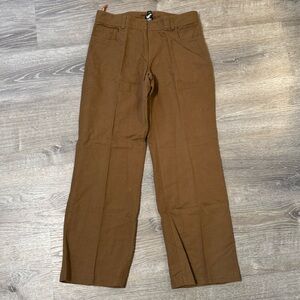 Eileen Fisher Brown Linen Blend Trousers size XS